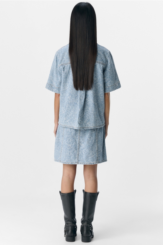 OBJMIRWA RE S/S DNM SHIRT 138 23046421 LIGHT BLUE DENIM